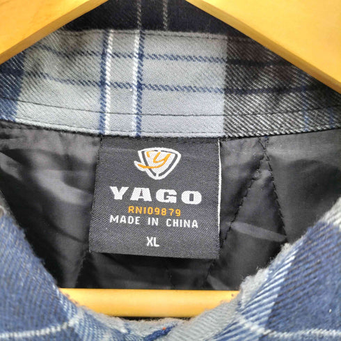 YAGO FLANNEL QUILTING JACKET フランネル キルティング シャツ ジャケット メンズ import:XL