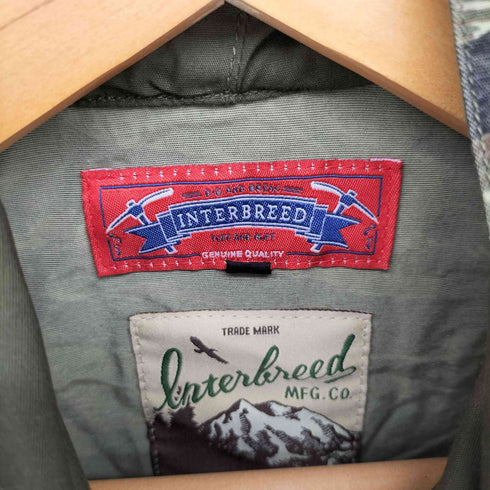 インターブリード INTERBREED タイガーストライプ カモ ジップアップ ミリタリー パーカー ジャケット メンズ import:XL