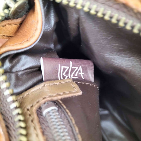 イビザ IBIZA ステッチデザインオールレザーショルダーバッグ レディース