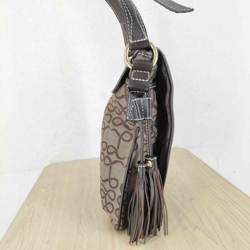 ランセル LANCEL 総柄刺繍ショルダーバッグ レディース