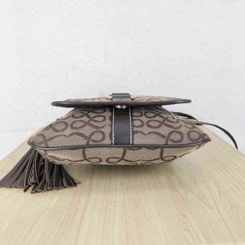 ランセル LANCEL 総柄刺繍ショルダーバッグ レディース