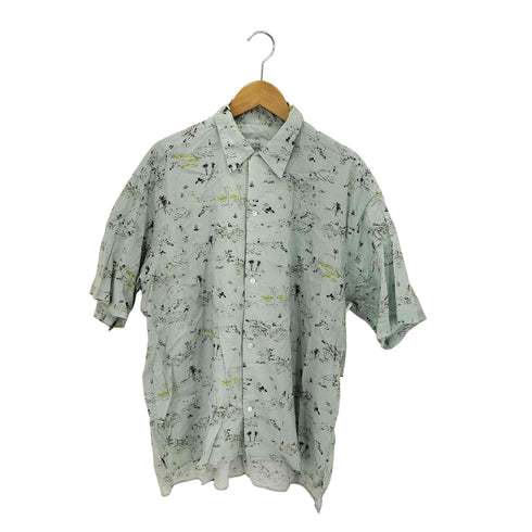 ウル URU Open collar S/S shirts オープンカラー レーヨン混 半袖シャツ メンズ 2