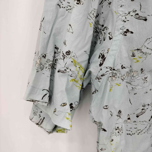 ウル URU Open collar S/S shirts オープンカラー レーヨン混 半袖シャツ メンズ 2