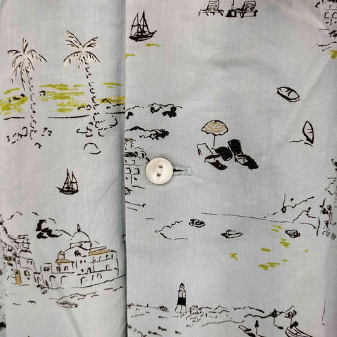ウル URU Open collar S/S shirts オープンカラー レーヨン混 半袖シャツ メンズ 2