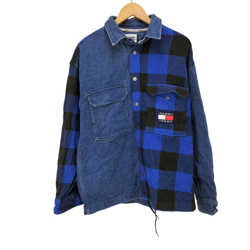 トミージーンズ tommy jeans デニムミックスオーバーシャツ メンズ JPN:S