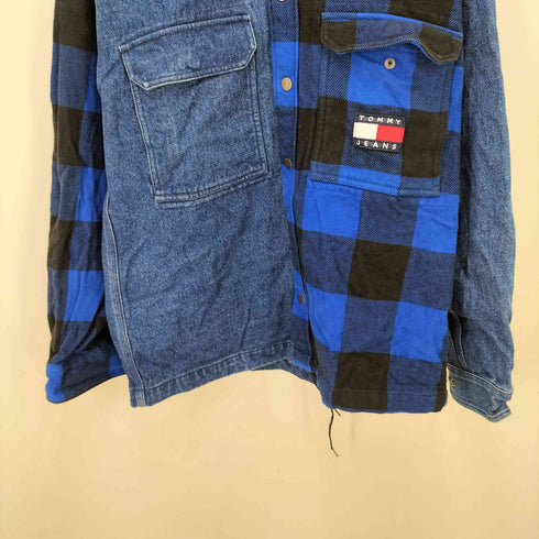トミージーンズ tommy jeans デニムミックスオーバーシャツ メンズ JPN:S