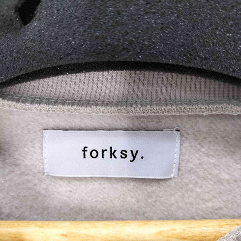 フォルクシー forksy. シアードッキングオーバーサイズスウェットプルオーバー レディース FREE
