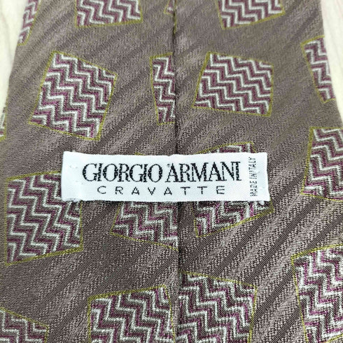 ジョルジオアルマーニ Giorgio Armani 幾何学模様ネクタイ メンズ