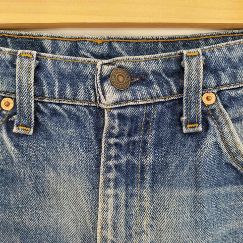 リーバイス Levis USA製 ボタン裏231 517 オレンジタブ ダメージ ストレートデニム メンズ W33/L30