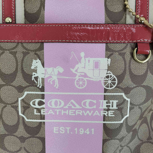 コーチ COACH シグネチャーロゴ オールレザートートバッグ レディース