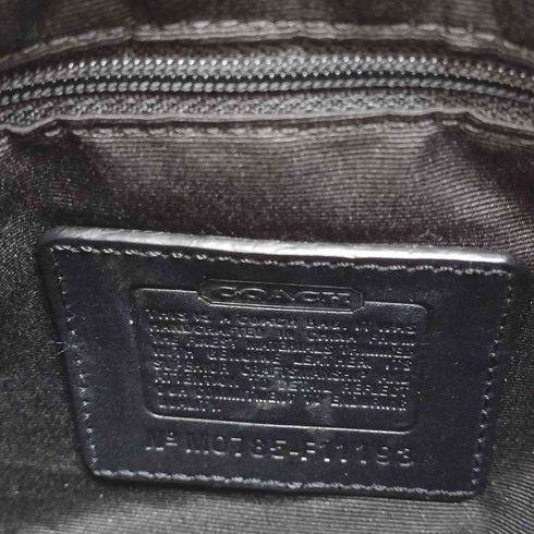 コーチ COACH シグネチャーロゴ レザー×キャンバスショルダーバッグ レディース