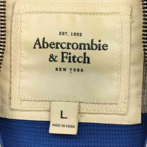 アバクロンビーアンドフィッチ Abercrombie & Fitch 00s ボーダー ジップアップサーマルパーカー Y2K メンズ import:L