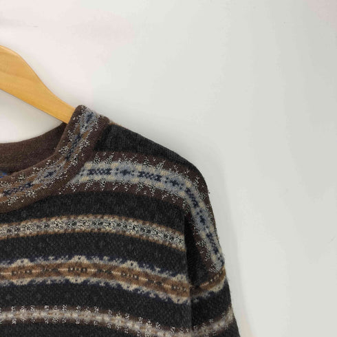 ケンゾーオム KENZO HOMME 90-00S ドイツ製 ノルディック柄 ボーダー アクリル ウール ニット セーター メンズ import:XXL