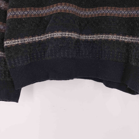 ケンゾーオム KENZO HOMME 90-00S ドイツ製 ノルディック柄 ボーダー アクリル ウール ニット セーター メンズ import:XXL