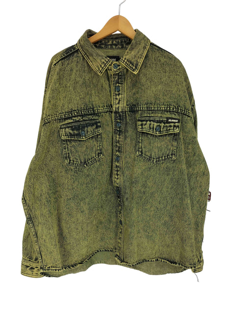 エクストララージ XLARGE OVERDYED L/S SHIRT オーバーダイ ロングスリーブ シャツ メンズ import:XL