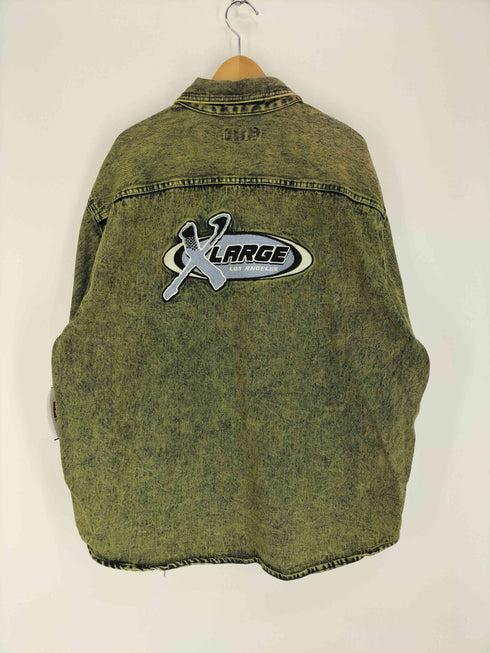 エクストララージ XLARGE OVERDYED L/S SHIRT オーバーダイ ロングスリーブ シャツ メンズ import:XL