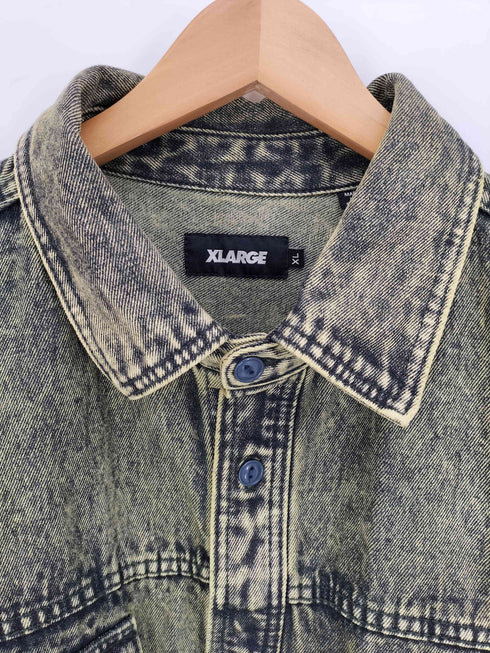 エクストララージ XLARGE OVERDYED L/S SHIRT オーバーダイ ロングスリーブ シャツ メンズ import:XL