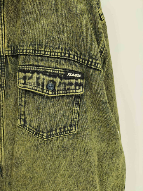 エクストララージ XLARGE OVERDYED L/S SHIRT オーバーダイ ロングスリーブ シャツ メンズ import:XL