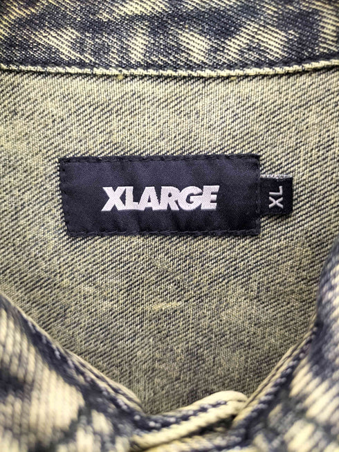 エクストララージ XLARGE OVERDYED L/S SHIRT オーバーダイ ロングスリーブ シャツ メンズ import:XL