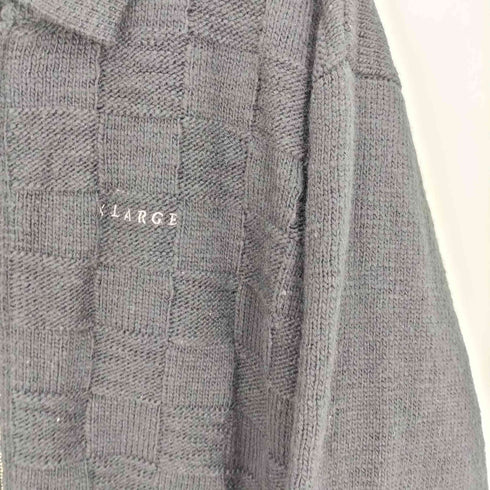 エクストララージ XLARGE 24AW SQUARE ZIP UP KNIT POLO スクエア ジップ アップ ニット ポロ メンズ JPN:XL