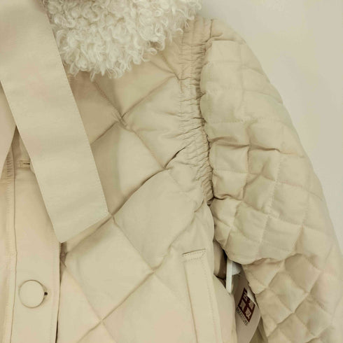 エピヌ epine fur ribbon quilting short downcoat キルティング ショート ダウン コート レディース