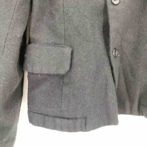 ブラックコムデギャルソン BLACK COMME des GARCONS 09AW AD2009 丸襟ウールハーフコート レディース JPN:M
