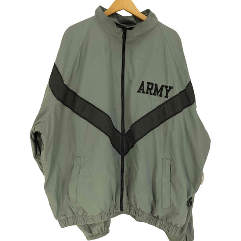 ユーエスアーミー U.S. ARMY 00S PHYSICAL FITNESS UNIFORM JACKET 裏地メッシュ ロゴ刺繍 ナイロン トレーニング ジャケット 00年製 メンズ import:XXL