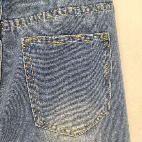 ラインストーンワイドデニムパンツ Y2K レディース M
