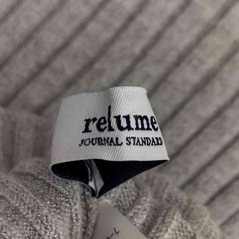 ジャーナルスタンダードレリューム JOURNAL STANDARD relume ウォッシャブルレーヨンリブクルーネックプルオーバー レディース FREE