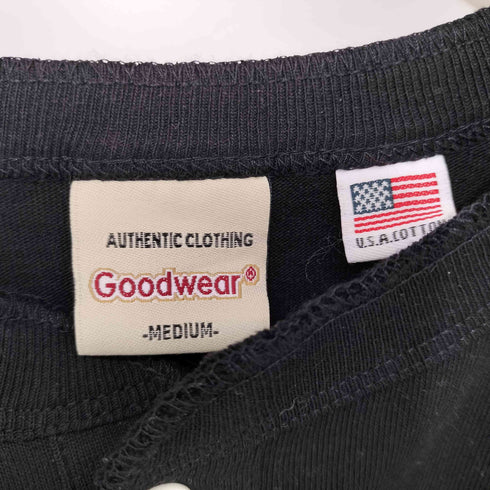 グッドウェア Goodwear ヘンリーネック L/S Tシャツ ロンT メンズ import:M