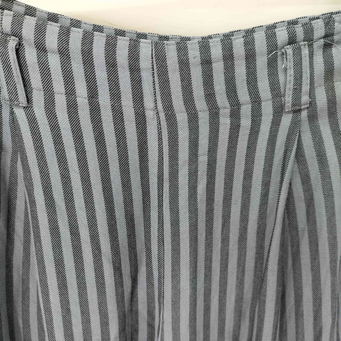 アニエスベー agnes b. レーヨン ストライプ 1タック パンツ レディース JPN:38