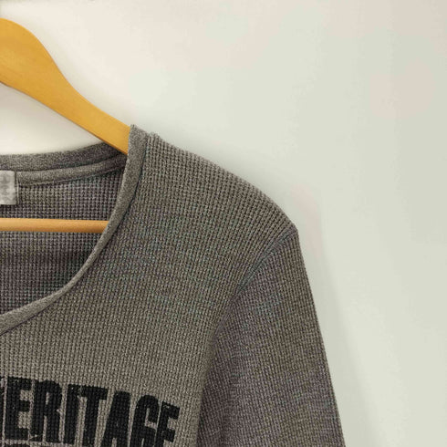 ティーケータケオキクチ tk. TAKEO KIKUCHI Y2K ワッフル Vネック L/S Tシャツ メンズ JPN:2