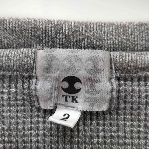 ティーケータケオキクチ tk. TAKEO KIKUCHI Y2K ワッフル Vネック L/S Tシャツ メンズ JPN:2