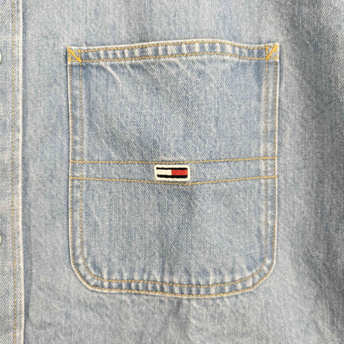 トミージーンズ tommy jeans TJM SS DENIM OVERSHIRT メンズ import:L