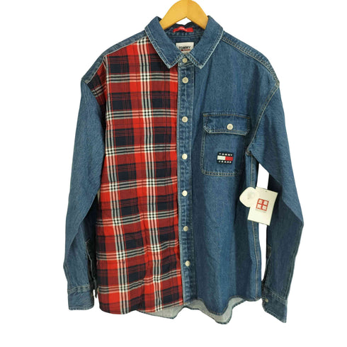 トミージーンズ tommy jeans TJM QUILTED DENIM OVERSHIRT メンズ import:L