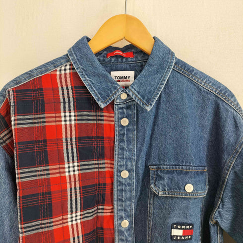 トミージーンズ tommy jeans TJM QUILTED DENIM OVERSHIRT メンズ import:L