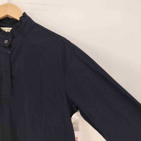 エディーバウアー Eddie Bauer 90S 三角タグ スタンドネック プルオーバー フリルブラウス レディース import:L