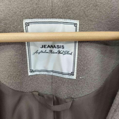 ジーナシス JEANASIS ショートビーバーノーカラーコート レディース FREE