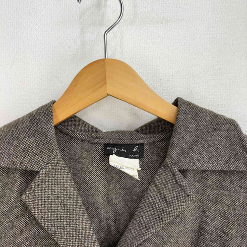 アニエスベー agnes b. 90-00S フランス製 ウール100 半袖ワンピース レディース FR:38