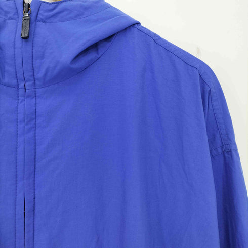 エディーバウアー Eddie Bauer 80-90s 黒タグ後期 裾ドローコード ロゴ刺繍 フーデット ツートンナイロンジャケット メンズ S
