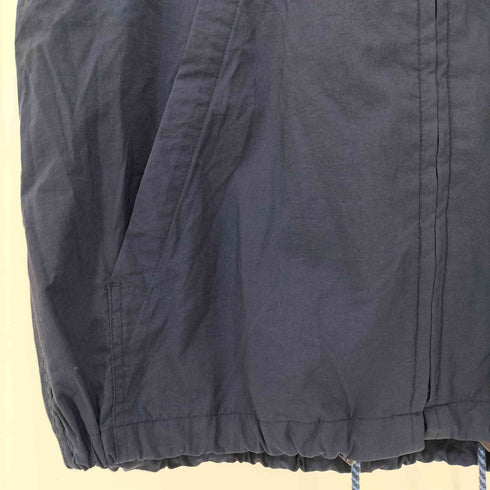 エディーバウアー Eddie Bauer 80-90s 黒タグ後期 裾ドローコード ロゴ刺繍 フーデット ツートンナイロンジャケット メンズ S