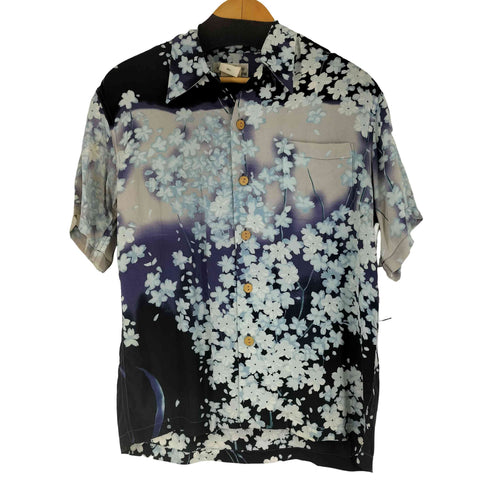 MAKANALEI 花柄 シルク S/S アロハシャツ メンズ S