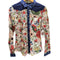 デシグアル Desigual ボタニカル柄 レース切替長袖シャツ レディース import:S