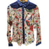 デシグアル Desigual ボタニカル柄 レース切替長袖シャツ レディース import:S