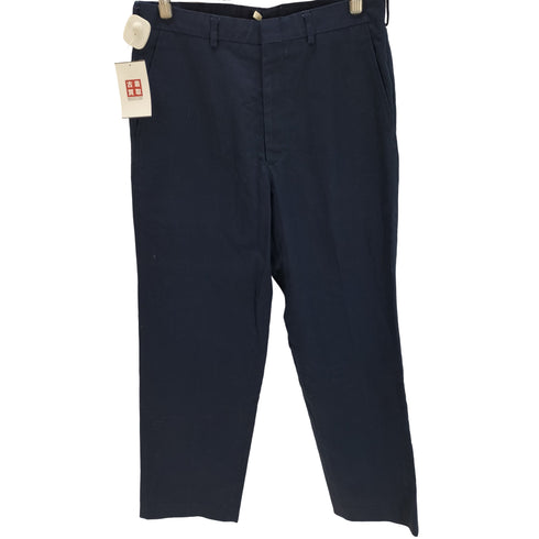 ランズエンド LANDS END 90S USA製 REGULAR レギュラー ノータック ワイド ストレート チノ パンツ メンズ 32