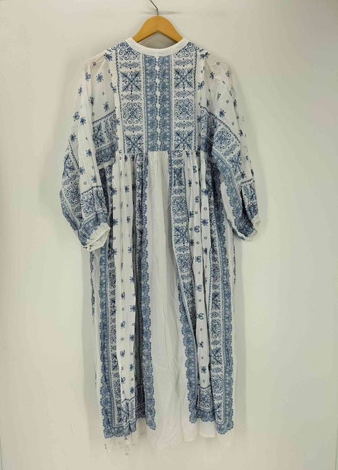 クラフトスタンダードブティック CRAFT STANDARD BOUTIQUE パネル柄ウエスト切り替えボリュームワンピース レディース FREE