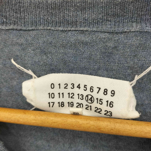 メゾンマルタンマルジェラ Maison Martin Margiela スタッフ期 スエードエルボーパッチ Vネック ウール コットン Vネック ニット メンズ M