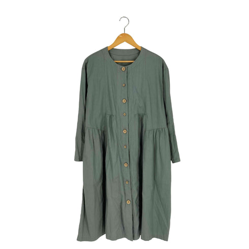 コットンハウスアヤ Cotton House Aya ノーカラー シャツワンピース レディース JPN:M