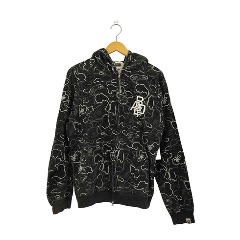 アベイシングエイプ BAPE by A BATHING APE 90-00s 初期タグ BAPE NEON CAMO FULL ZIP UP HOODIE ベイプ ネオンカモ フルジップ パーカー Y2K メンズ M