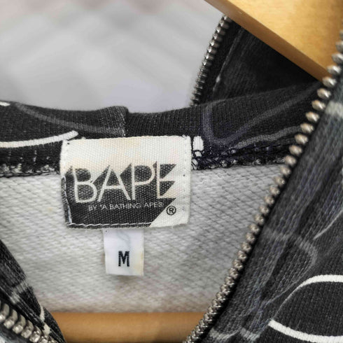 アベイシングエイプ BAPE by A BATHING APE 90-00s 初期タグ BAPE NEON CAMO FULL ZIP UP HOODIE ベイプ ネオンカモ フルジップ パーカー Y2K メンズ M